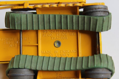 VTG Lesney Matchbox Series King-Size #3 D9 CAT Caterpillar Bulldozer - Picture 6 of 7