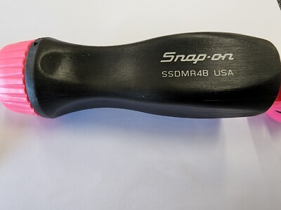 Snap-on Pink Hard Handle Ratcheting Screwdriver SSDMR4B – USA Made, Magnetic Bit Holder
