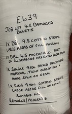 Job Lot Of 4 LOW TOG DUVETS ETC MIXED COTTON/MICROFIBRE ETC DAMAGED MARKED E639