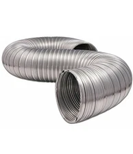 Everbilt Aluminum 4 in x 8 ft Semi-Rigid Flexible Dryer Duct With Clamps Vent