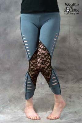 PIXIE LEGGINGS Hippy Psytrance Festival Goa Party Forest Wear One Size: Regular