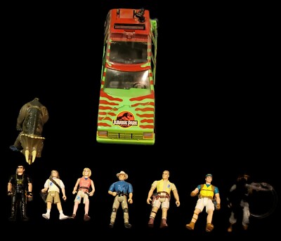 Hard to find!! 1993 Kenner Jurassic Park Set Figures Ford Bronco RARE, LOOSE*