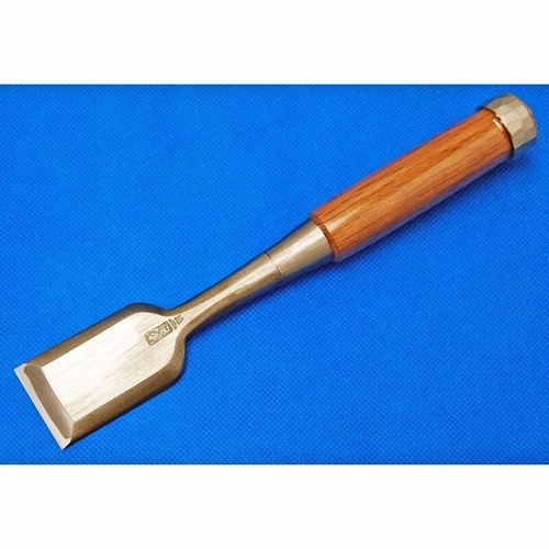 Tasai Oire Nomi Japanese Bench Chisel Polished Finish Blue Steel Red Oak 田斎 追入鑿 - Afbeelding 62 van 63