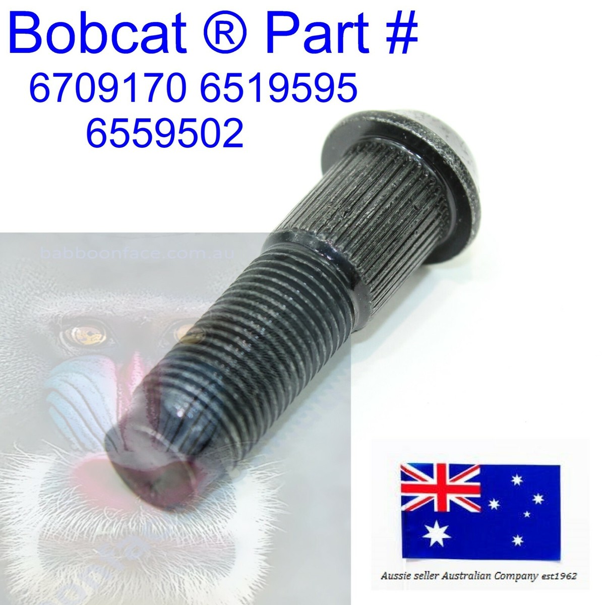 fits Bobcat Wheel Bolt Stud splined Hub Axle bolt 6709170