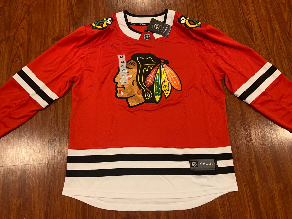Fanatics Men's Chicago Blackhawks Hockey Home Red Breakaway Jersey Large L NHL