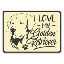 Golden Retriever Lover Metal Sign Kennel Breed Canine K9 Paw Animal Pet Owner