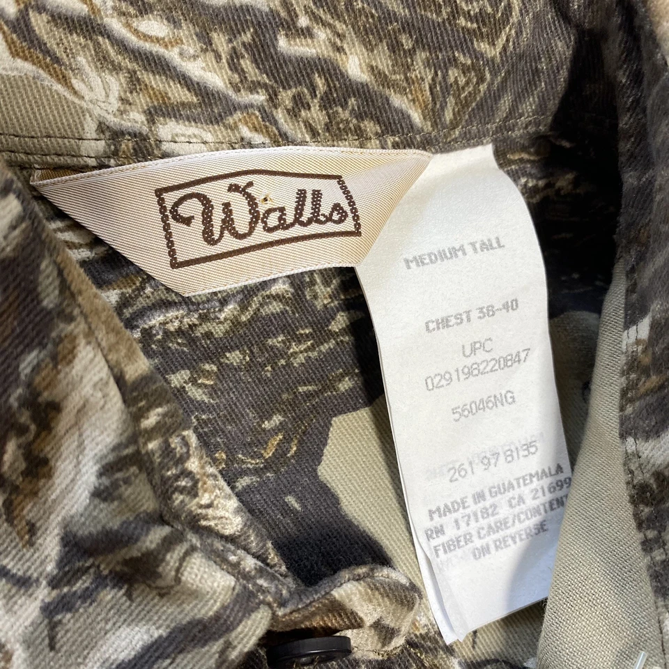 Vtg NEW Walls Realtree Camo Hunting Shirt Whisper Soft Cotton Sz Med Tall USA - Image 4 of 4