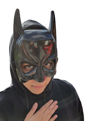 Schwarz Kinder Erwachsene DC Batman der dunkle Ritter Kostüm Maske kostenloser Versand im Vereinigten Königreich