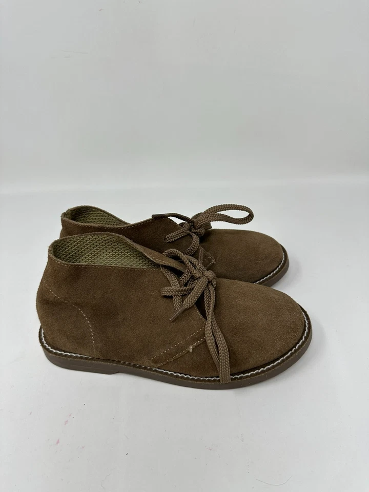 J CREW Crewcuts Niños Talla K3 Gamuza Marrón Botas con Cordones, Chukka, Con Cordones Foto 2 de 4