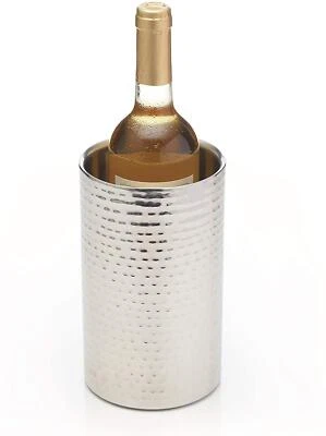 ONLINEBULL Stainless Steel Double Walled Wine Bottle Cooler Champagne Chilled Ice Bucket