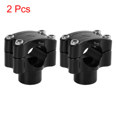 2Pcs Black Motorcycle Universal Fat Bar Handlebar Riser Clamps Fit 28mm Handle