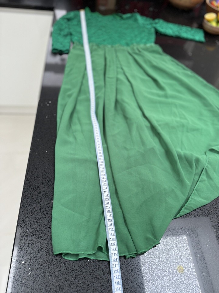 Emerald green dress size 16 eBay