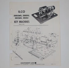 Rare 1971 ILCO 2585SMS, 2585DU, 585SMS, 585DU Illustrated Parts List