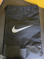NWOT Nike Drawstring Black Backpack Bag Training Gym Pack Free Ship