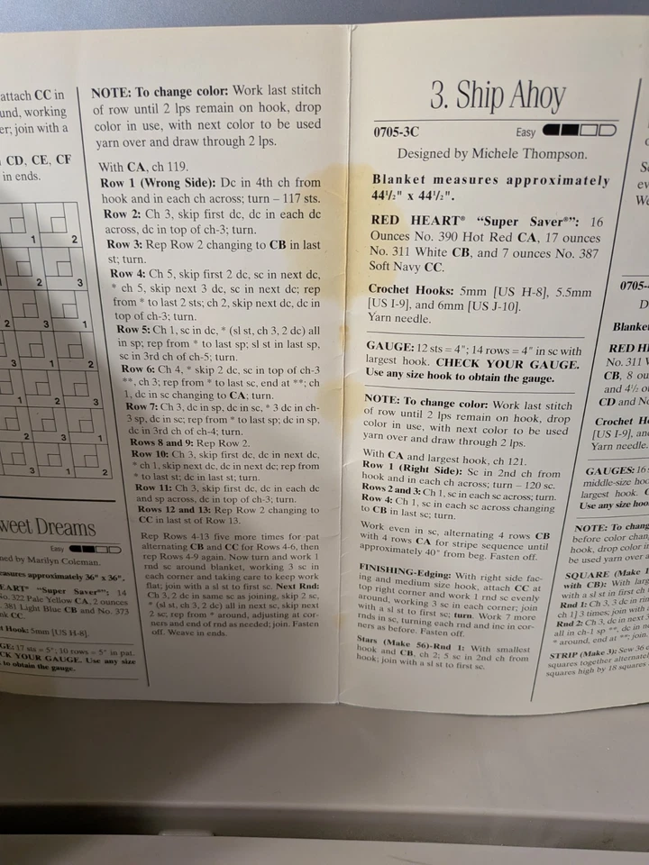 JUST KIDDING CROCHET AFGHANS PATTERN LEAFLET - 4 DESIGNS - Image 3 of 4