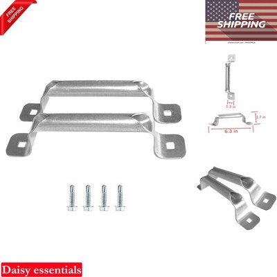 Garage Door Lift Handles 6in Alloy Steel Silver 2 Pack with Hardware