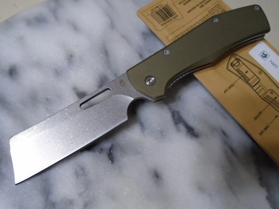 Gerber Flatiron Cleaver карманный нож папка 7Cr17MoV 31003765 Nordic зеленый новый - Изображение 3 из 4