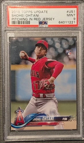 2018 Topps Update #US1 Shohei Ohtani Angels RC PSA 9