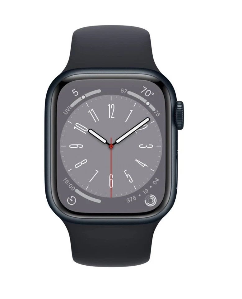 Apple Watch Series 8 45mm A2774 Midnight Aluminum w/ Sport Band M/L UNLOCKED - Image 2 of 4