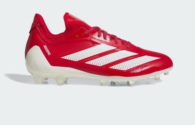 Adidas Men Adizero Electric.1 II Football Cleats, Power RED / Cloud WHITE SIZE 9