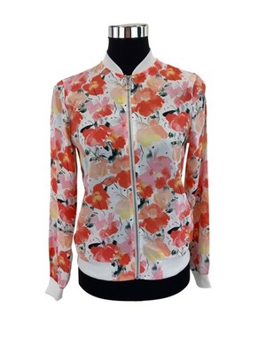 Vero Moda Damen Leichte Jacke mit Flower Print Gr. XS Blazer Reißverschluss