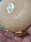 VTG Genuine Alabaster Hand Carved Jewelry Trinket Box Made in Italy Peach Floral — photo 7