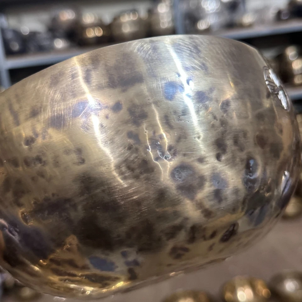 8 inches Diameter G note Tune Full moon Bowl-Throat Chakra Healing Singing Bowl - Image 2 of 4