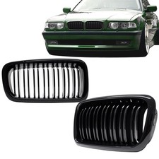 SET Doppelsteg K�hlergrill Schwarz GLANZ Performance passt f�r BMW 7er E38 94-02