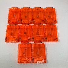 Lot of 10 Nerf N-Strike Dart Gun 6 Round Ammo Magazine Clip Tested Working