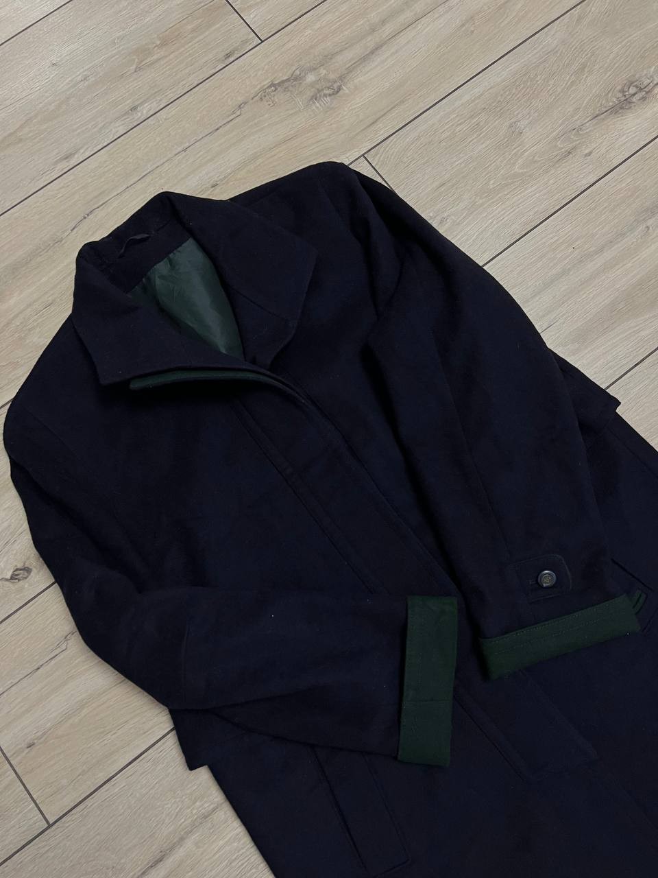 Women's Original Loden Wool Coat Blue Trachten Janker sz UK 10 EU 36 National