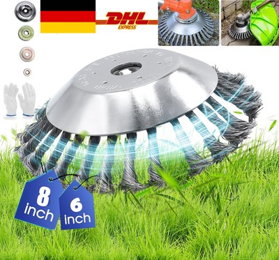 6''/8''Grasschneider Kopf Rasentrimmer Kopf Garten Unkrautbürste Freischneider DE