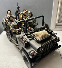 21ST Century Toys 1999 Navy Seal M151-A2 Spec Ops Jeep W/ Action Figures & Dog