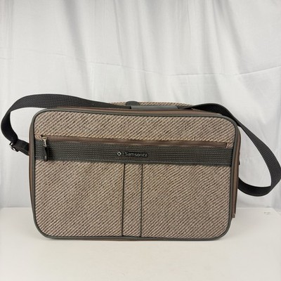 VTG Samsonite Silhouette 4 1987 Tweed Carry On Bag Travel Luggage ~15x12x7''