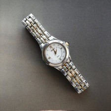 Orologio Seiko 7N82-0DH0 Donna MOP Quadrante Diamante Acciaio Quarzo Data 26mm