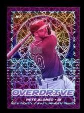 2021 Panini Chronicles #22 Pete Alonso Overdrive Purple Velocity New York Mets