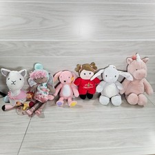 Baby Plush lot of 6 Stuffed Animal Toy Crinkle Rattle Lovey Mixed Brands