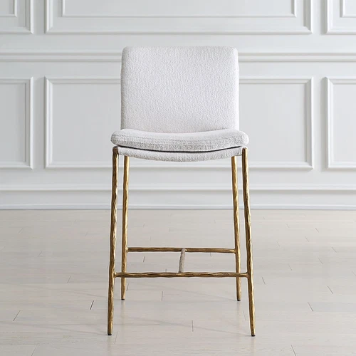 Uttermost Ascend White Counter Stool - Picture 2 of 6