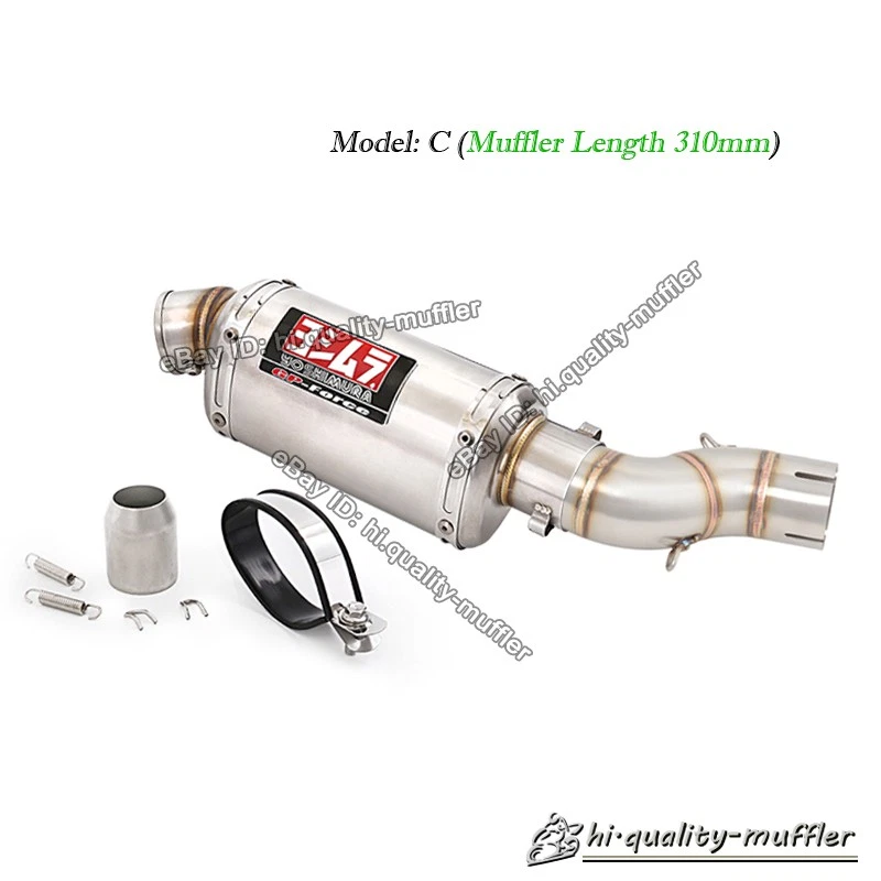 For Suzuki SFV650 Gladius Motorcycle Exhaust Link Pipe + 51mm Muffler Tips - Imagem 4 de 4