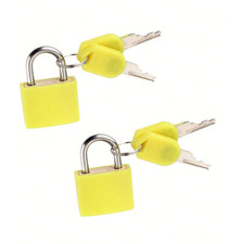 2pcs Small Padlocks With Keys Each Bags Luggage Suitcase Lockers Security - UK