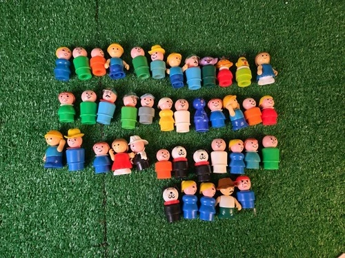 Fisher-Price Little People, Dog And Sesame Street Vintage Loose Figure Lot