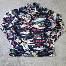 Polo Ralph Lauren Corduroy Shirt Mens Small Ski Lodge Sportsman Snow Valley