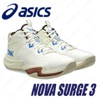 ASICS Men's Basketball Shoes NOVA SURGE 3 1061A048-750 Ivory/Blue Coast