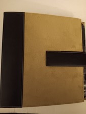 Case Logic CD 3 Ring Binder Tan Suede / Dk. Brown Leather 192 CD Capacity LN