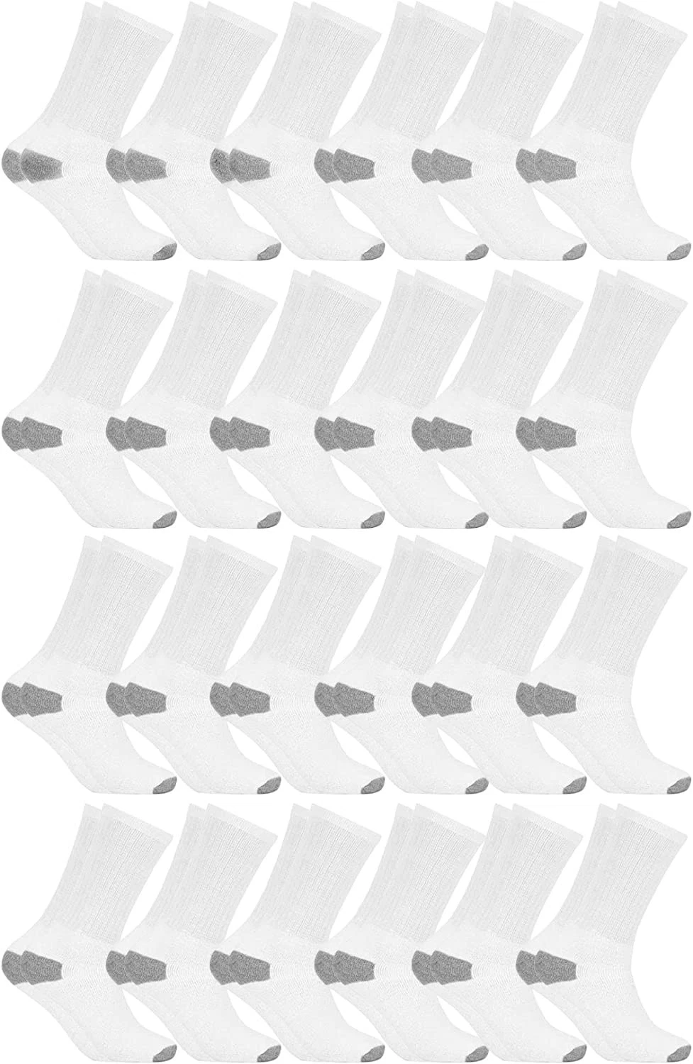 24 Pack Unisex Lightweight Cotton Crew Socks Bulk, Homeless Donation Cheap
Opens in a new window or