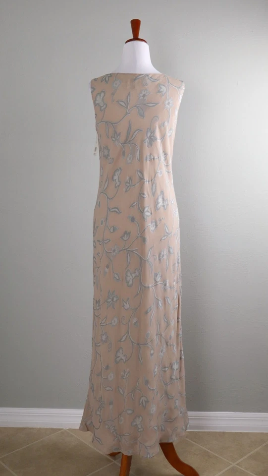 DKNY NWT Donna Karan New York Vintage Y2K Lined Floral Maxi Slip Dress Size 6 - Image 4 of 4