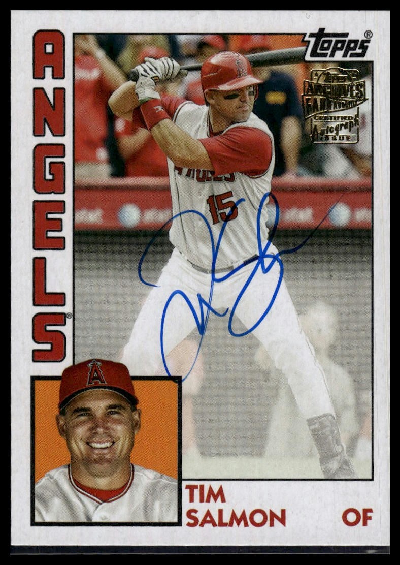 2025 Topps Archives #84FFA-TS Tim Salmon 1984 Topps Fan Favorites Autographs
