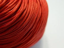 1MM Red Wax Cotton Cord Jewelry Making Stringing Material - Threaded Waxed Red
