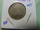 1859 Seated Liberty Quarter 25c