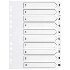Q-Connect 1-10 Index Multi-punched Polypropyl...