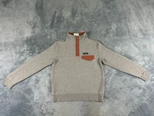 PATAGONIA ORGANIC COTTON QUILT WOMENS JACKET SMALL GRAY SNAP T PULLOVER READ